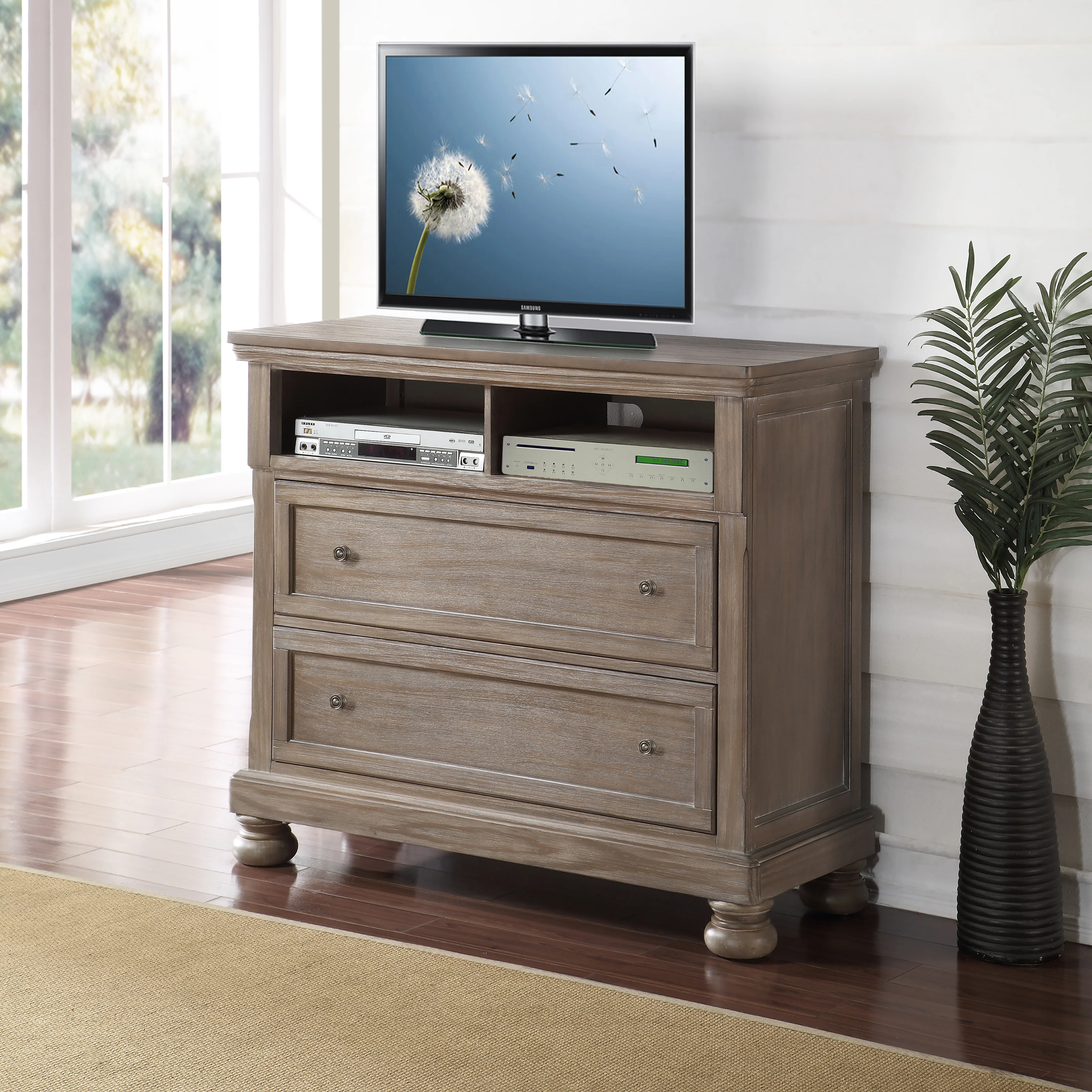 Allegra Media Console-Pewter - Image 6