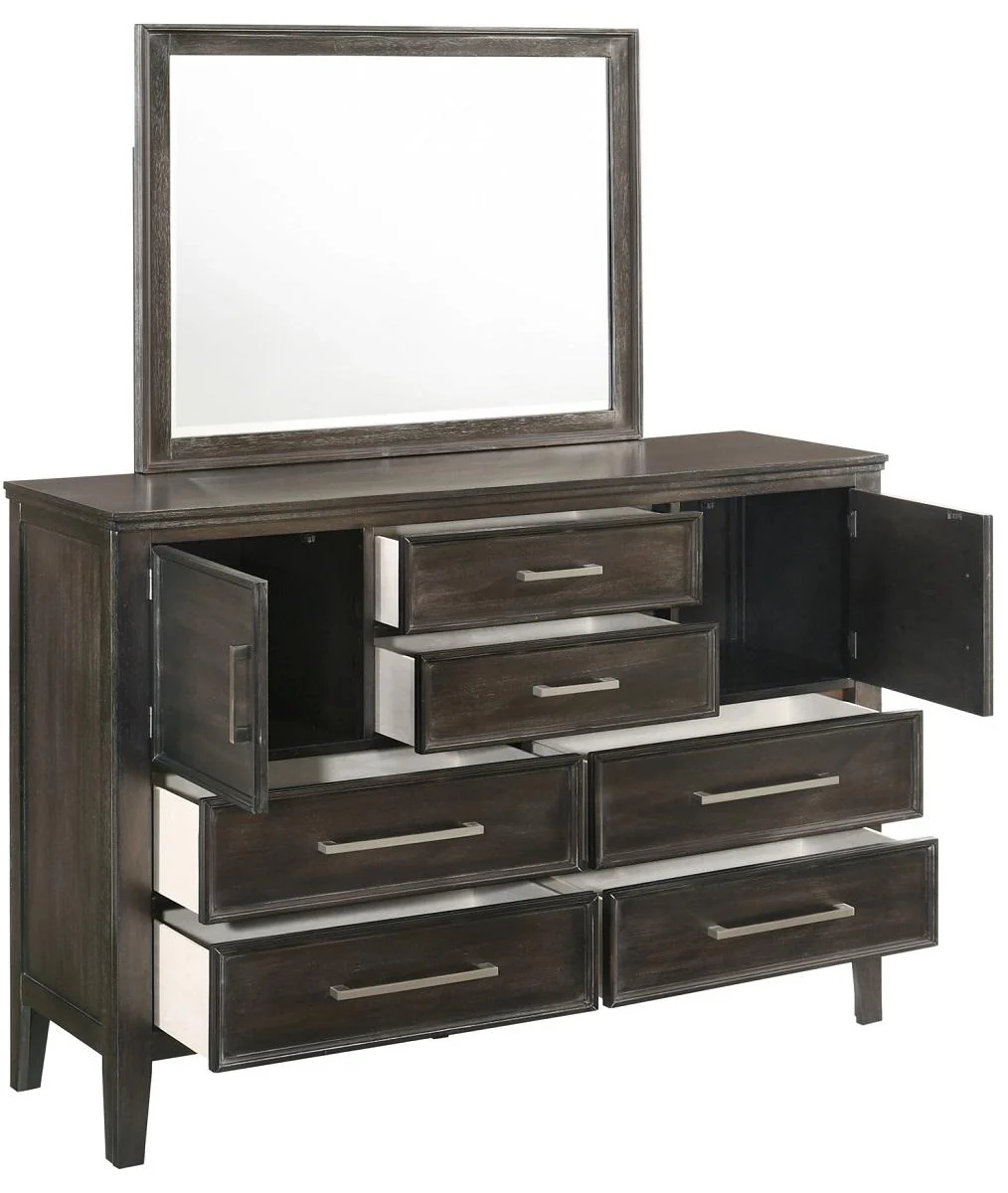 New Classic Furniture Andover 6 Drawer Dresser in Nutmeg - Image 3