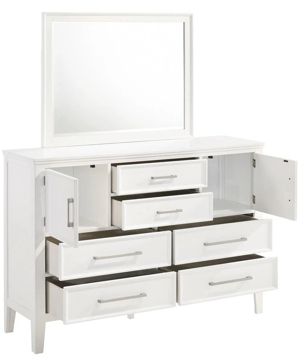 New Classic Furniture Andover 6 Drawer Dresser in White - Image 3