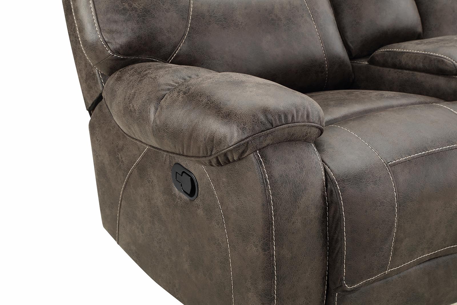 New Classic Furniture Anton Dual Recliner Console Loveseat with Power Footrest in Chocolate - Image 5