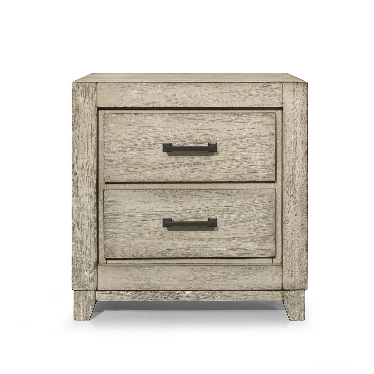 New Classic Furniture Ashland 2 Drawer Nightstand in Rustic White - Image 2