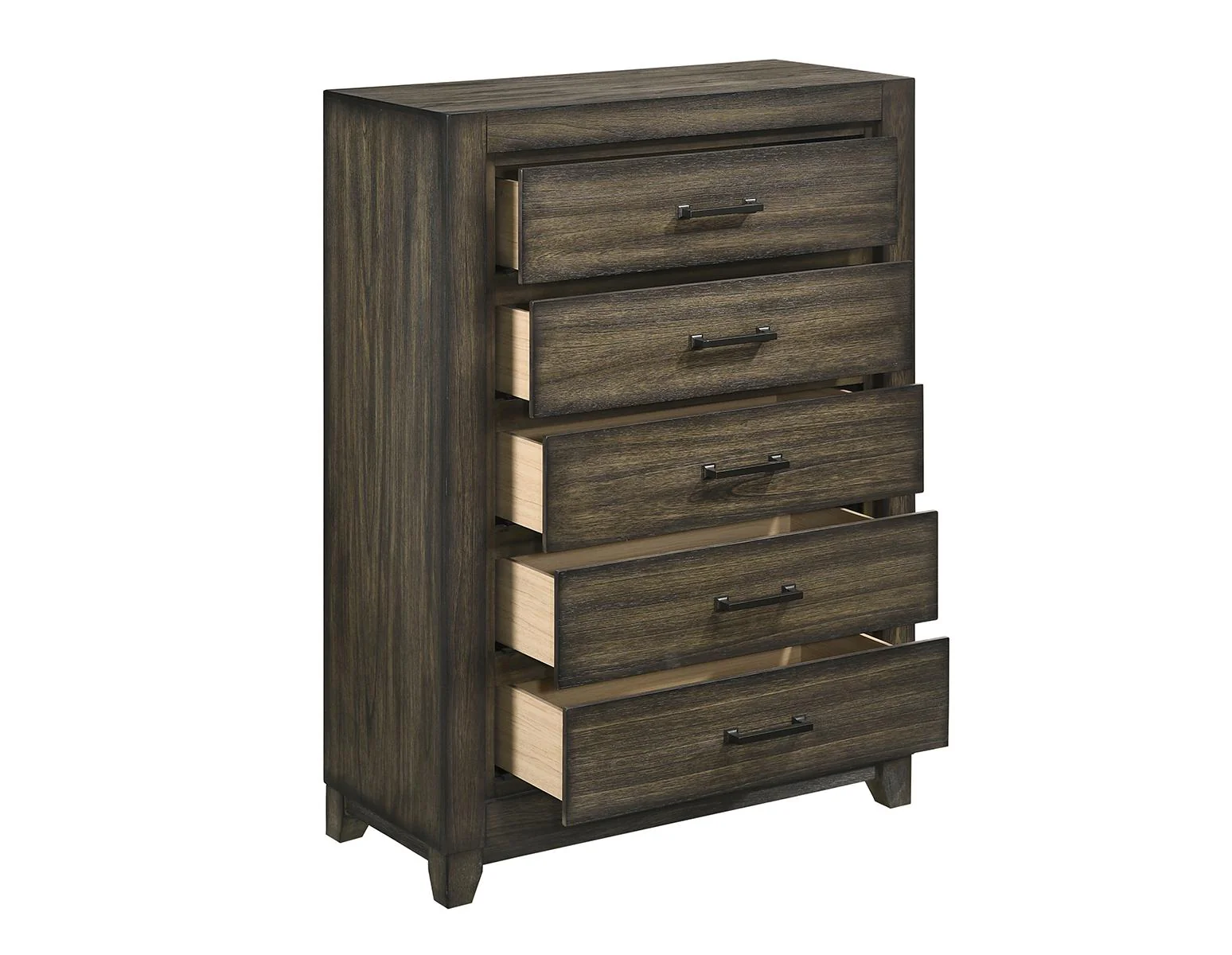 New Classic Furniture Ashland 5 Drawer Chest in Rustic Brown - Image 3