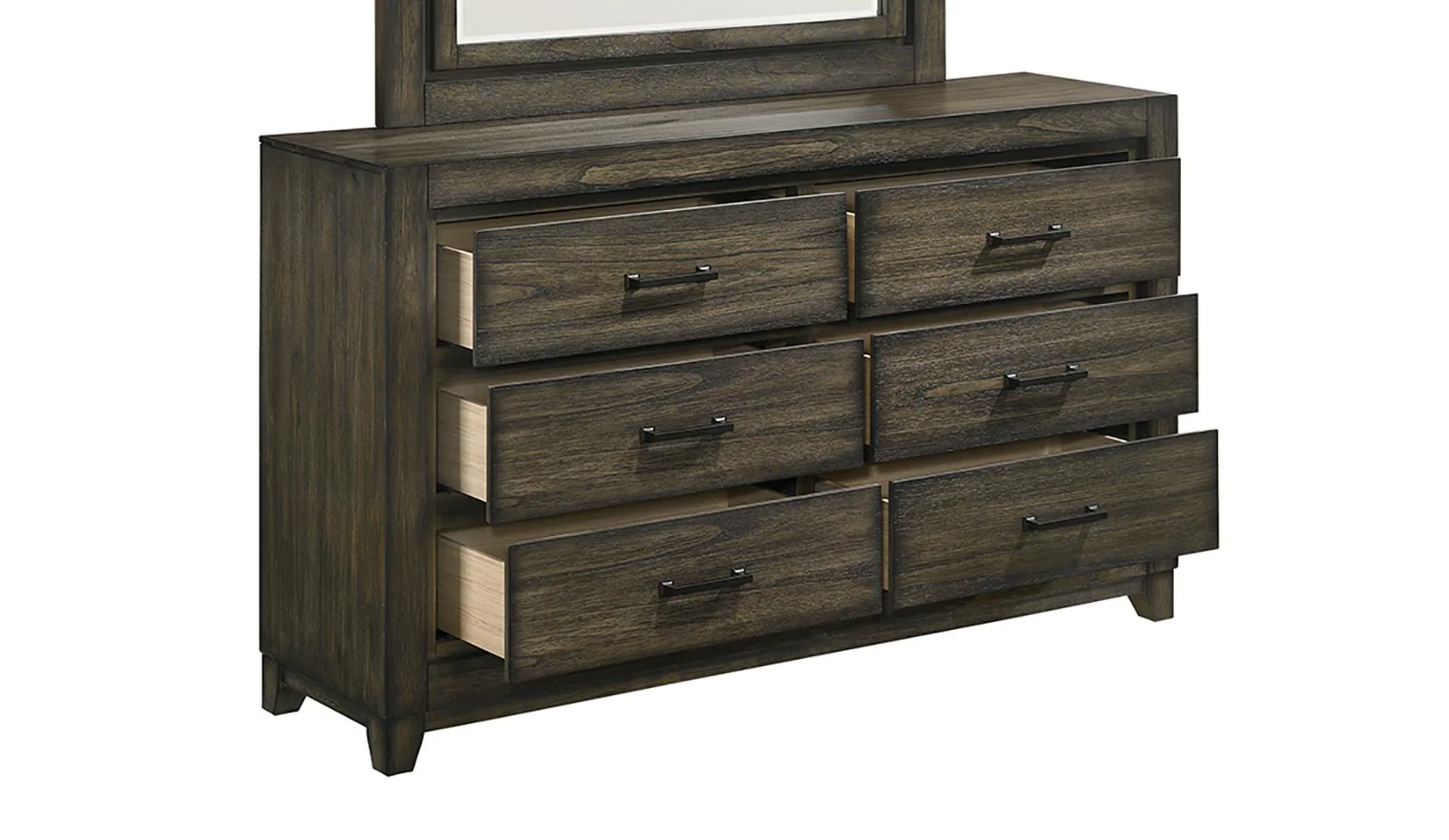 New Classic Furniture Ashland 6 Drawer Dresser in Rustic Brown - Image 2