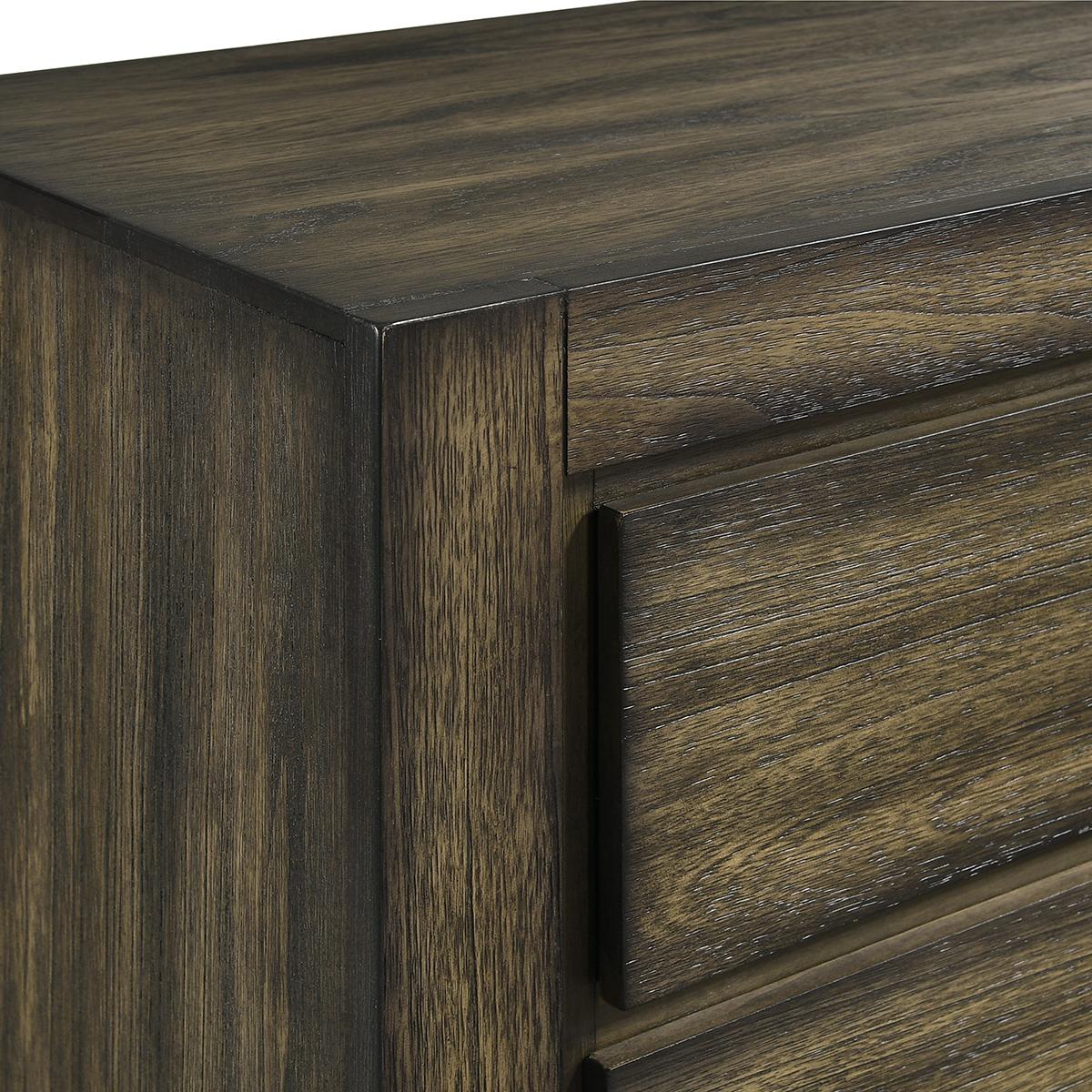 New Classic Furniture Ashland 6 Drawer Dresser in Rustic Brown - Image 5