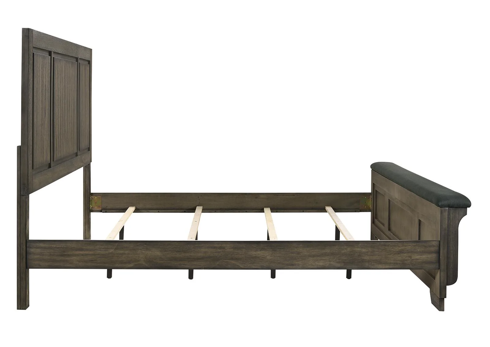 New Classic Furniture Ashland King Panel Bed in Rustic Brown - Image 3