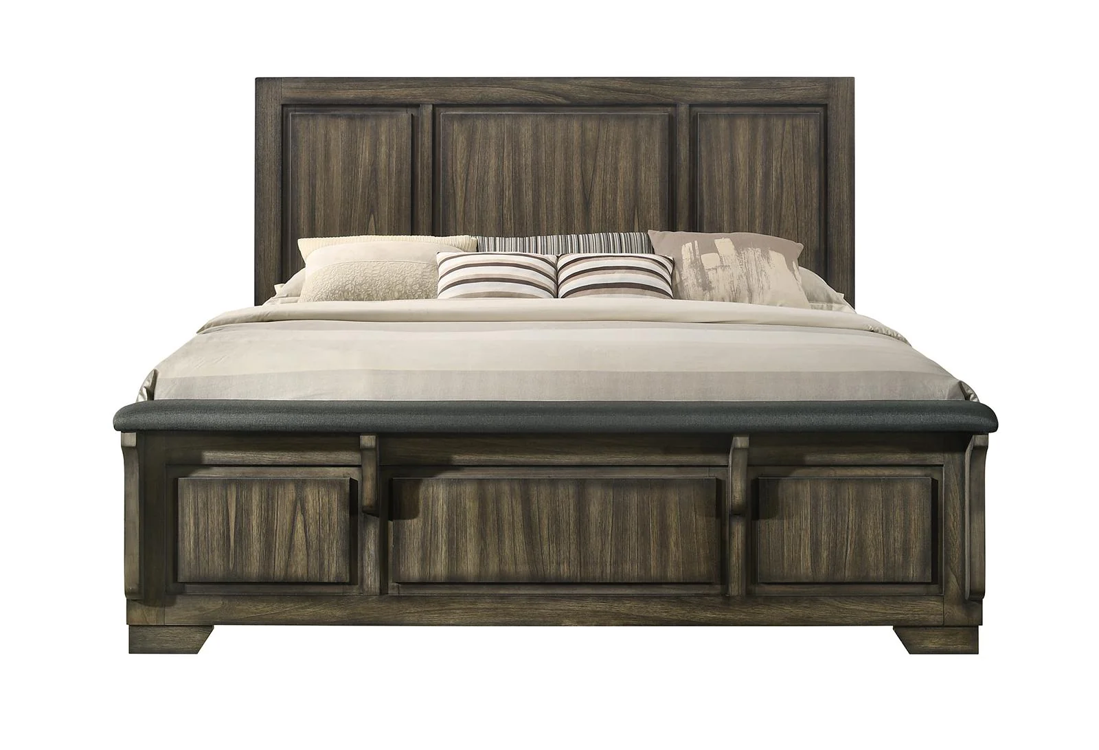 New Classic Furniture Ashland Queen Panel Bed in Rustic Brown - Image 2