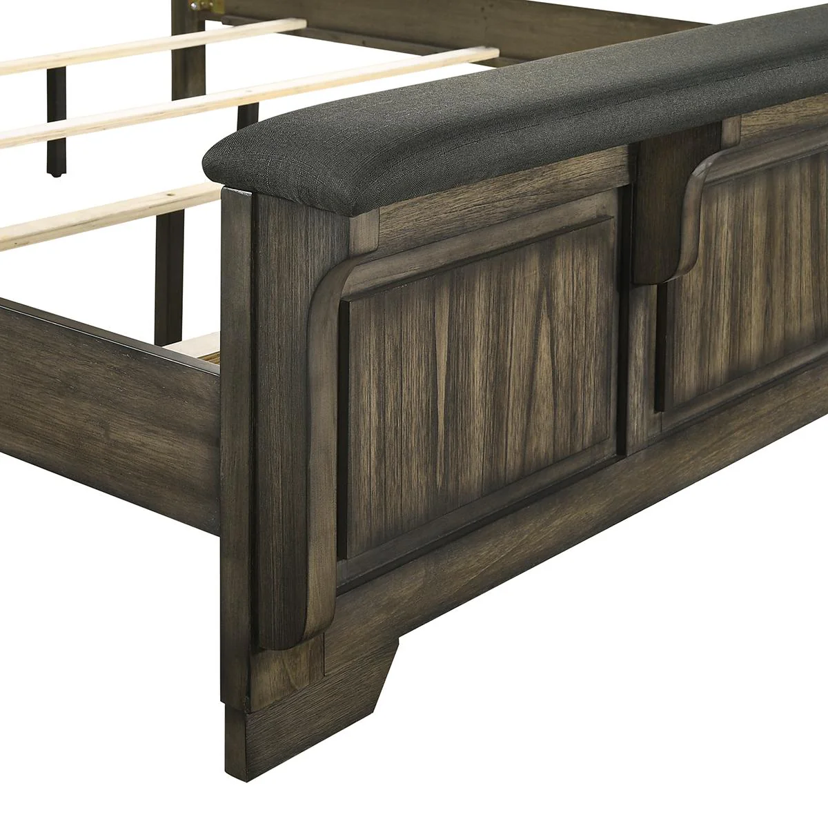 New Classic Furniture Ashland Queen Panel Bed in Rustic Brown - Image 4