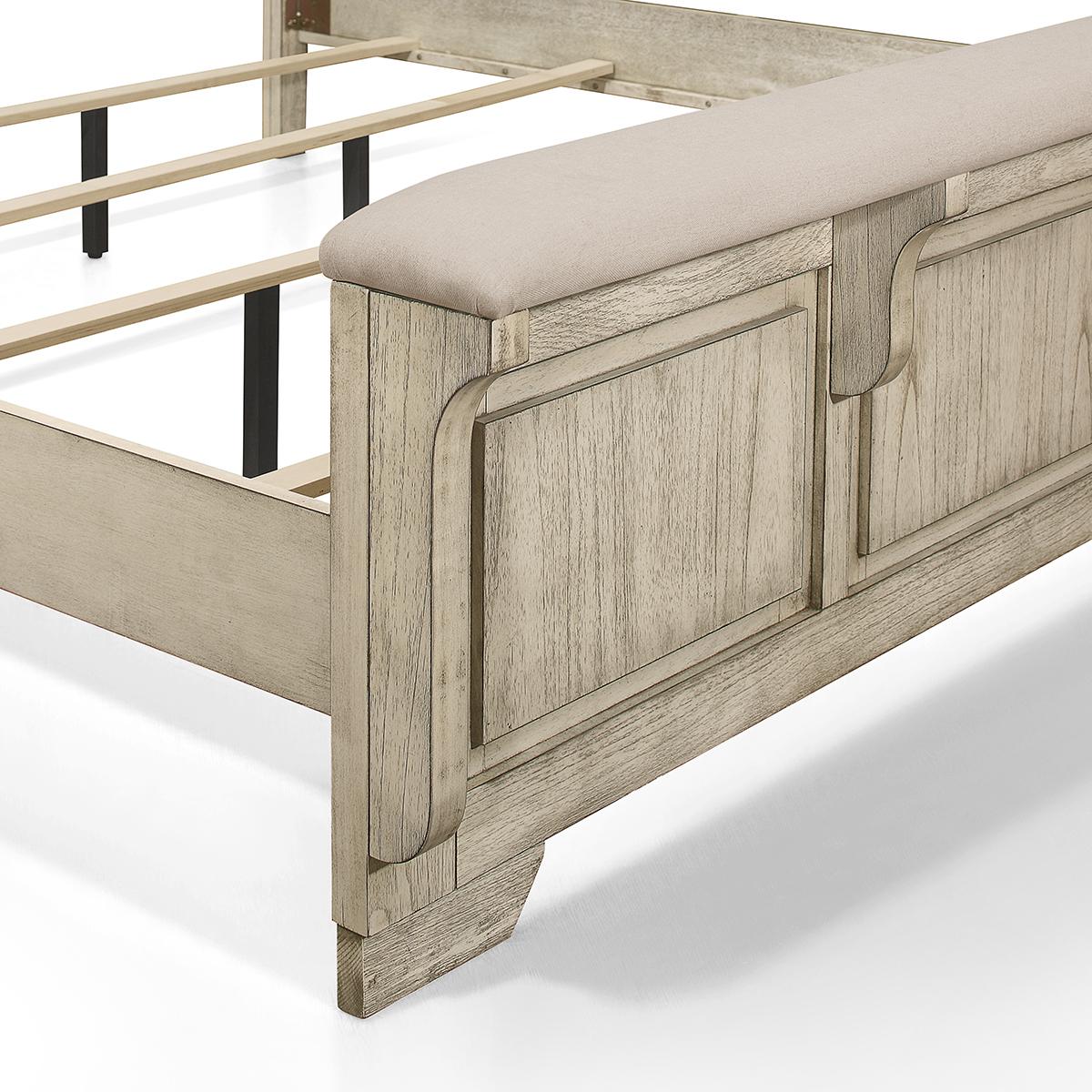 New Classic Furniture Ashland Queen Panel Bed in Rustic White - Image 4