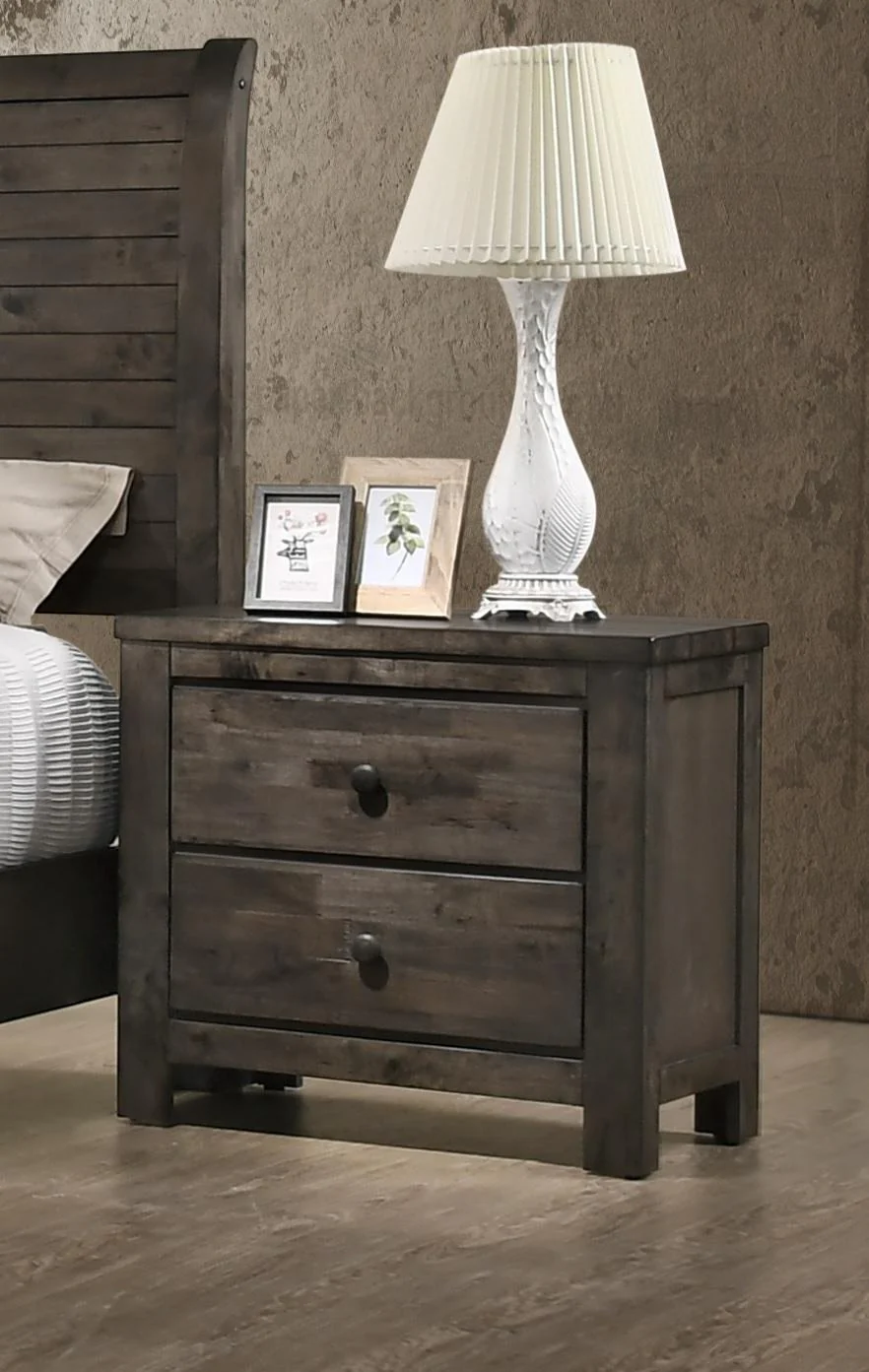 New Classic Furniture Blue Ridge Nightstand in Rustic Gray - Image 2