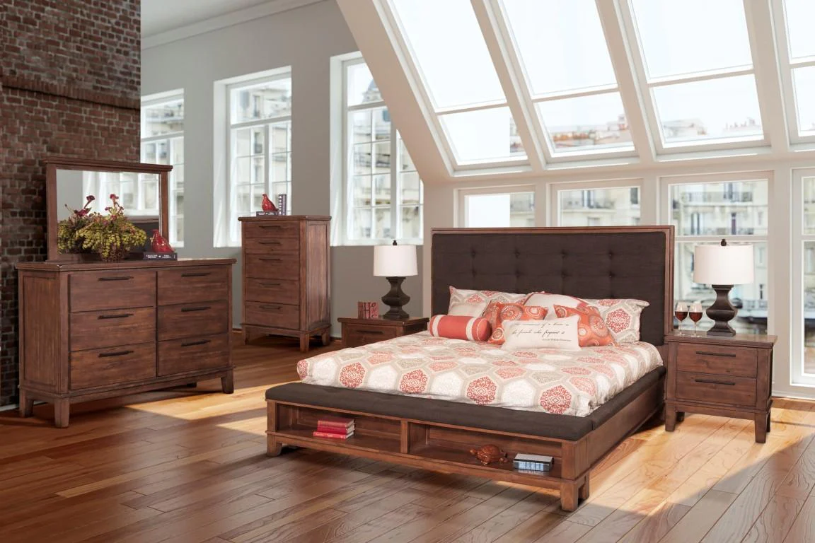 New Classic Furniture Cagney Mirror in Chestnut - Image 2