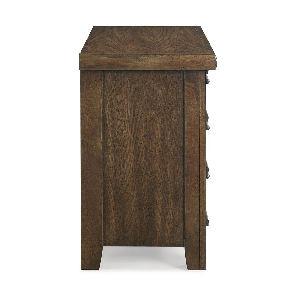 New Classic Furniture Fairfax 3 Drawer Nightstand in Medium Oak - Image 4
