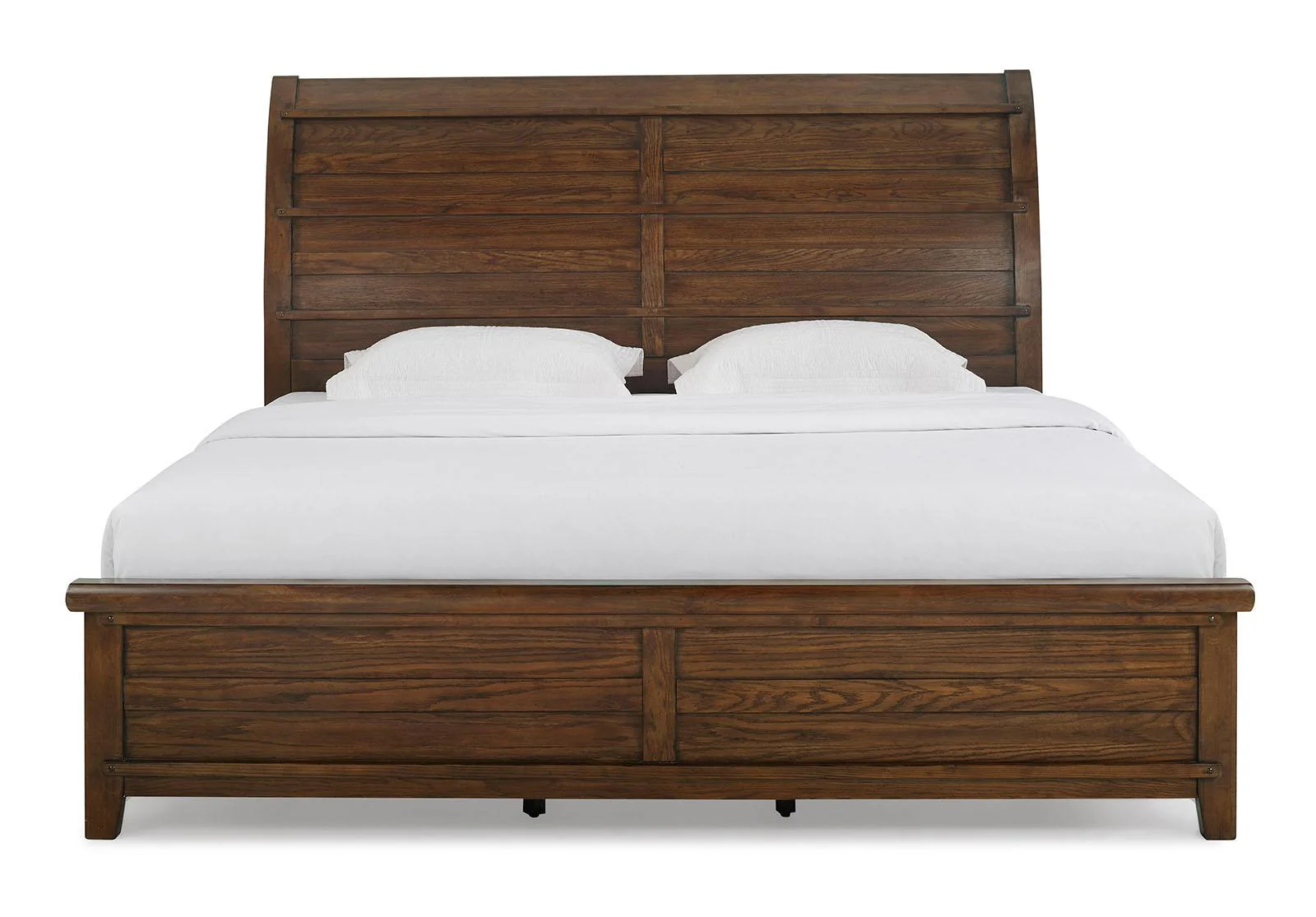 New Classic Furniture Fairfax California King Panel Bed in Medium Oak - Image 2