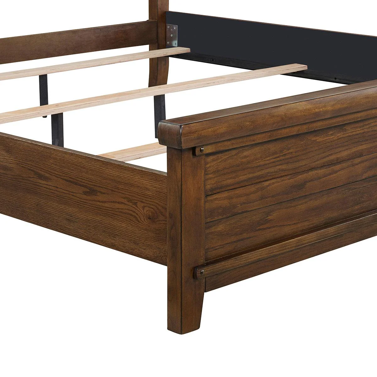 New Classic Furniture Fairfax California King Panel Bed in Medium Oak - Image 5