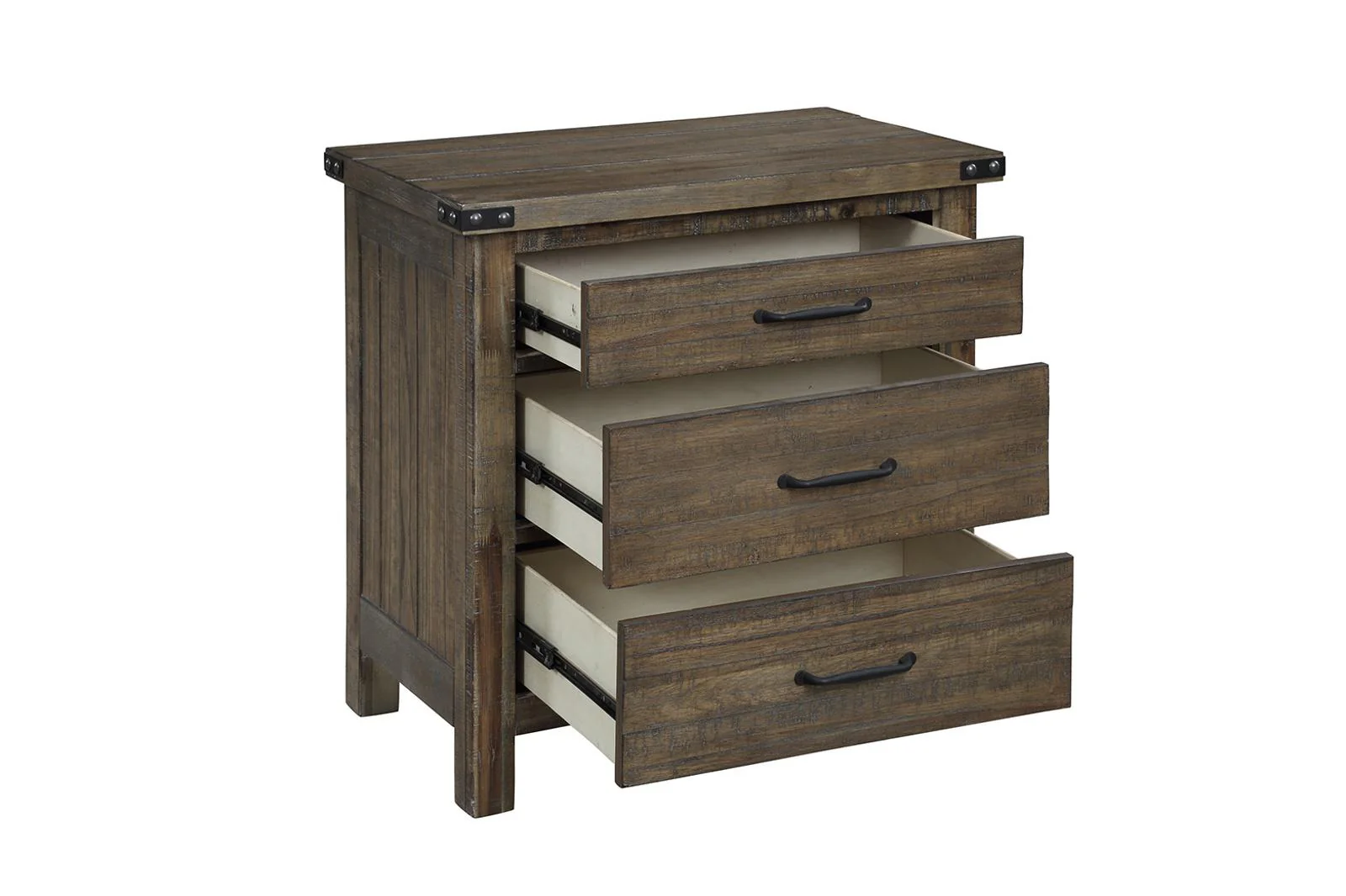 New Classic Furniture Galleon Nightstand in Weathered Walnut - Image 5