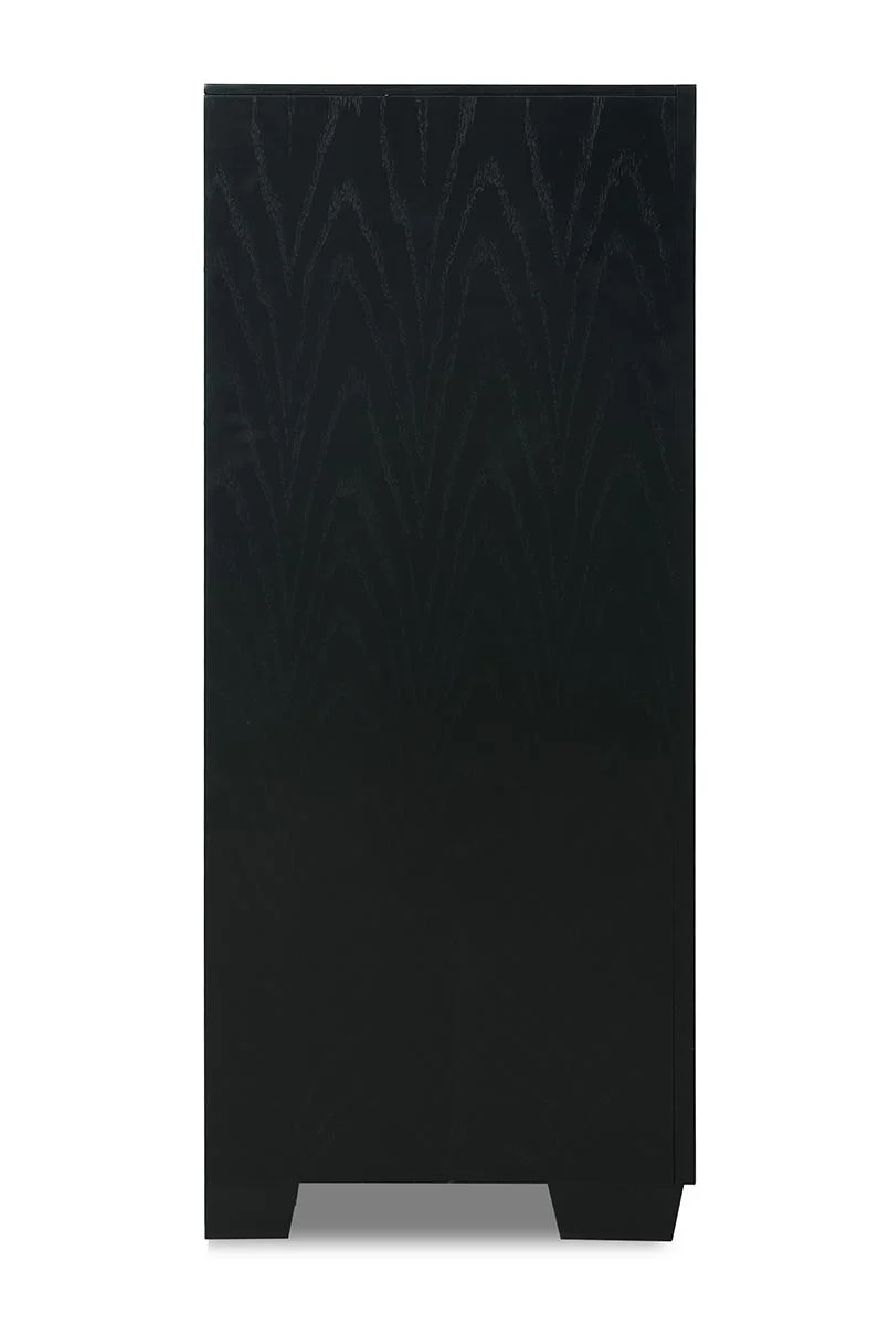 New Classic Furniture Luxor 5 Drawer Chest in Black/Silver - Image 4