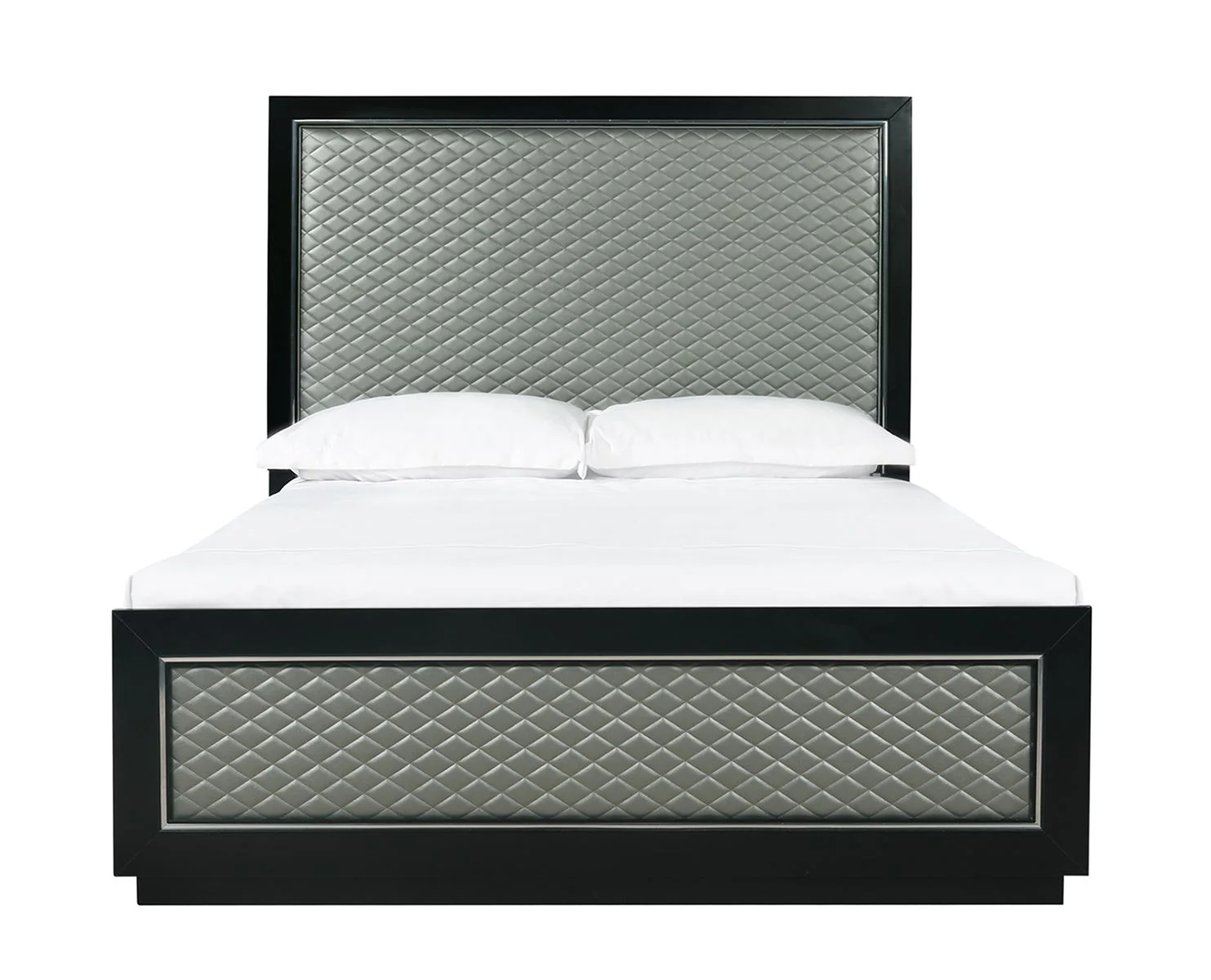 New Classic Furniture Luxor California King Panel Bed in Black/Silver - Image 2