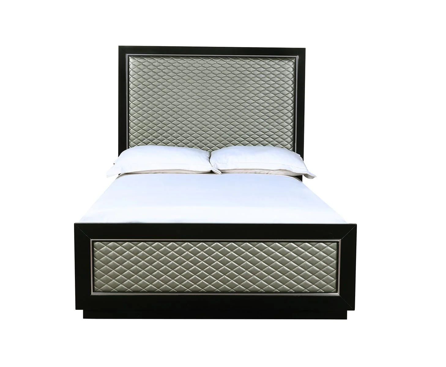 New Classic Furniture Luxor Full Panel Bed in Black/Silver - Image 2