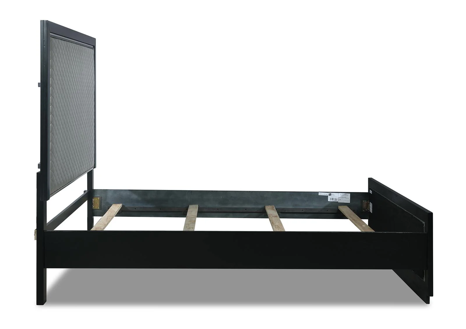 New Classic Furniture Luxor King Panel Bed in Black/Silver - Image 3