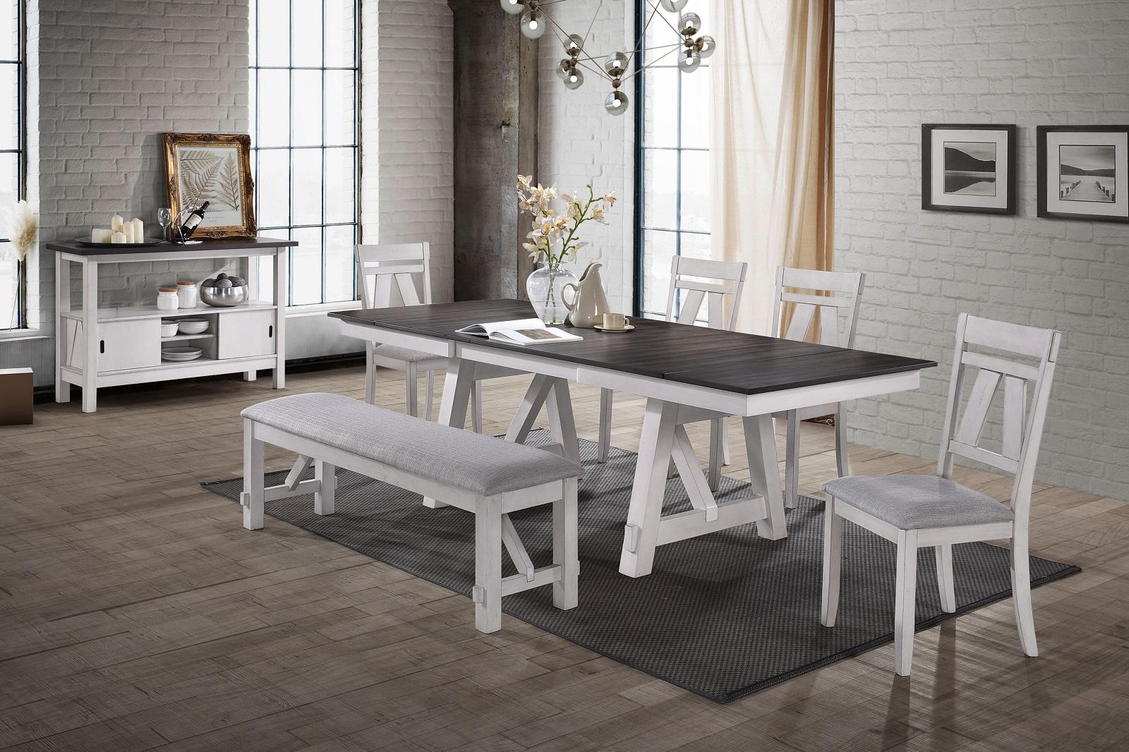 New Classic Furniture Maisie Bench in White Brown - Image 2