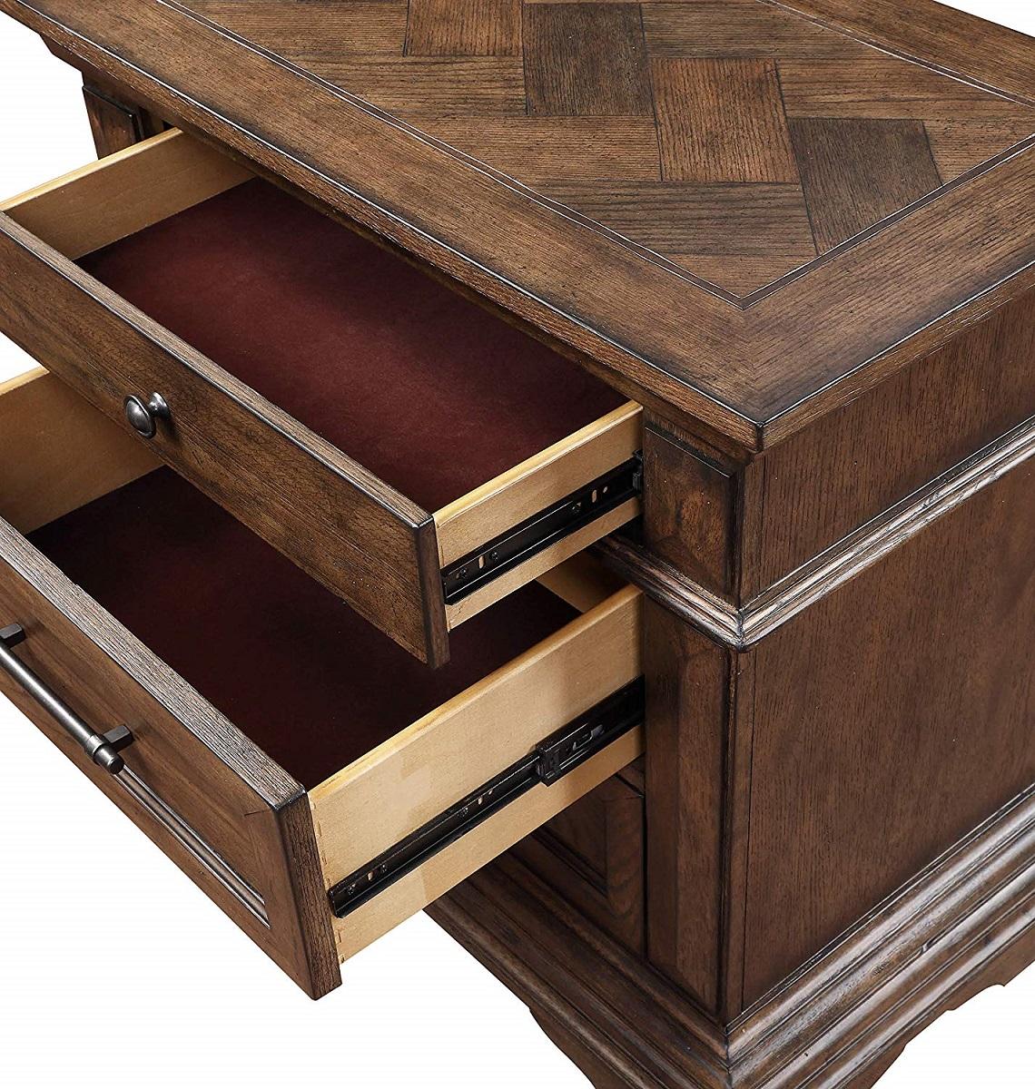 New Classic Furniture Mar Vista 3 Drawer Nightstand in Brushed Walnut - Image 4