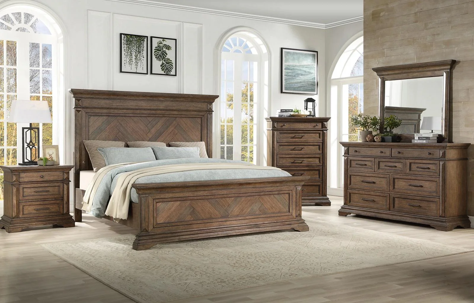New Classic Furniture Mar Vista 9 Drawer Dresser in Brushed Walnut - Image 2