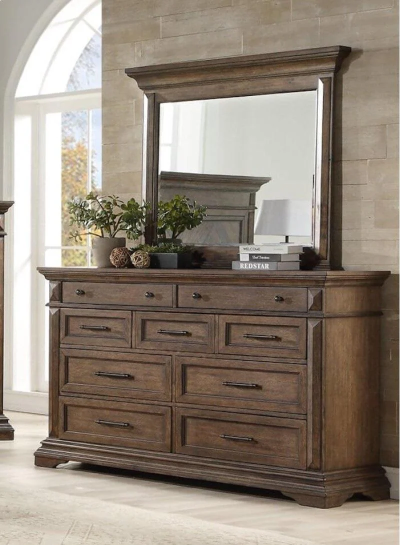 New Classic Furniture Mar Vista Mirror in Brushed Walnut - Image 2