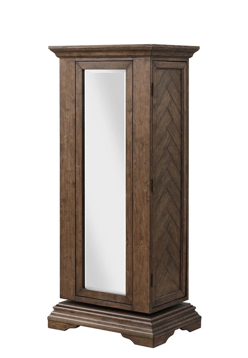 New Classic Furniture Mar Vista Swivel Lingerie Chest w/Mirror in Brushed Walnut - Image 2