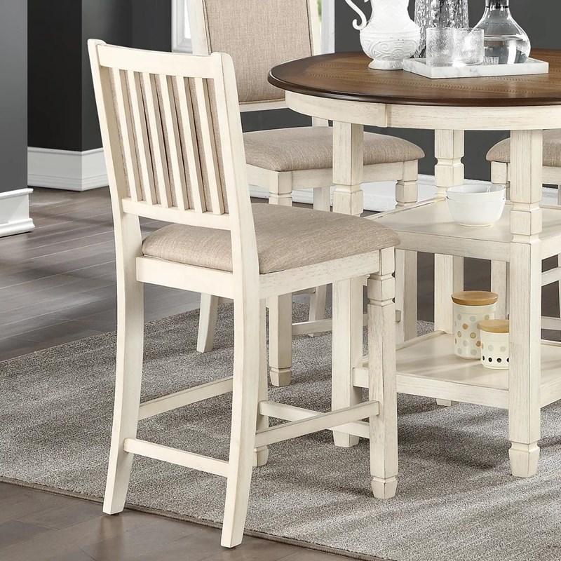 New Classic Furniture Prairie Point Counter Height Chair in White (Set of 2) - Image 2