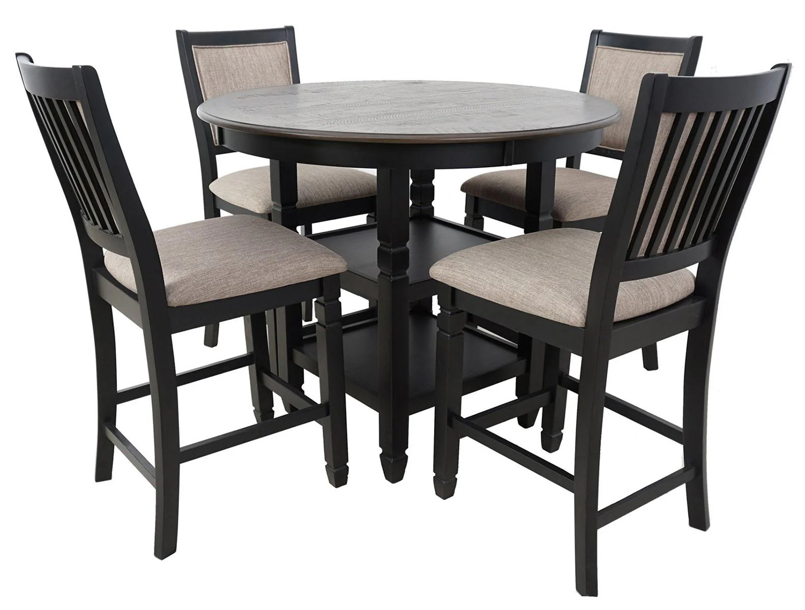 New Classic Furniture Prairie Point Round Counter Height Table in Black - Image 3