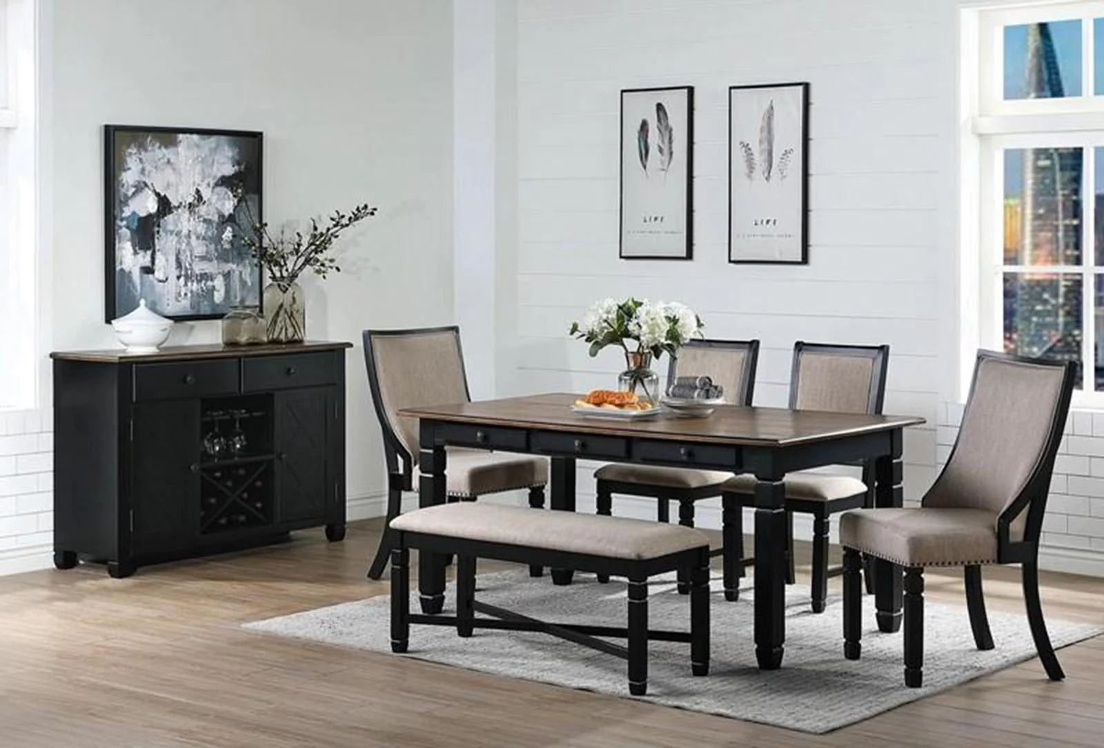 New Classic Furniture Prairie Point Server in Black - Image 2