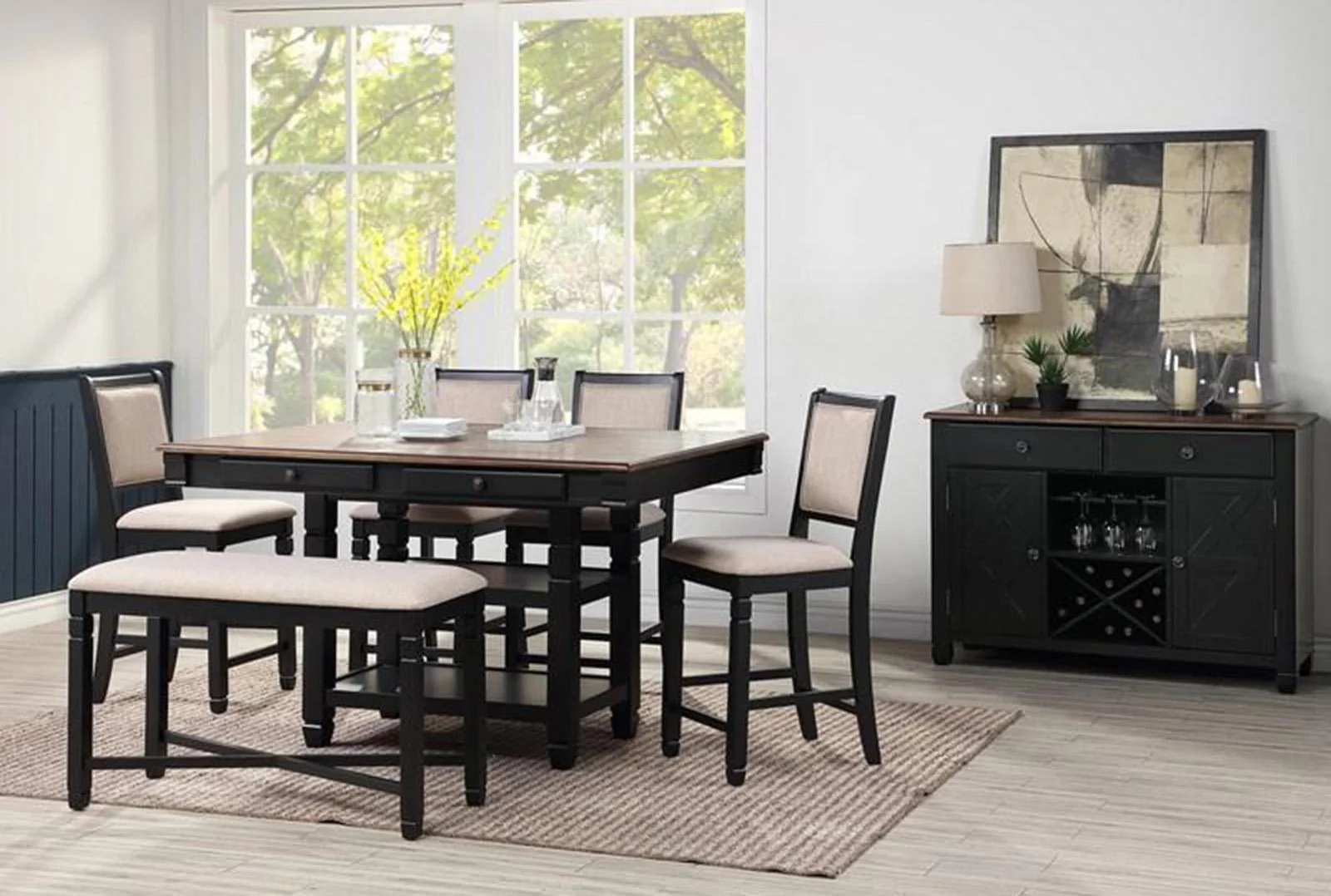 New Classic Furniture Prairie Point Server in Black - Image 3
