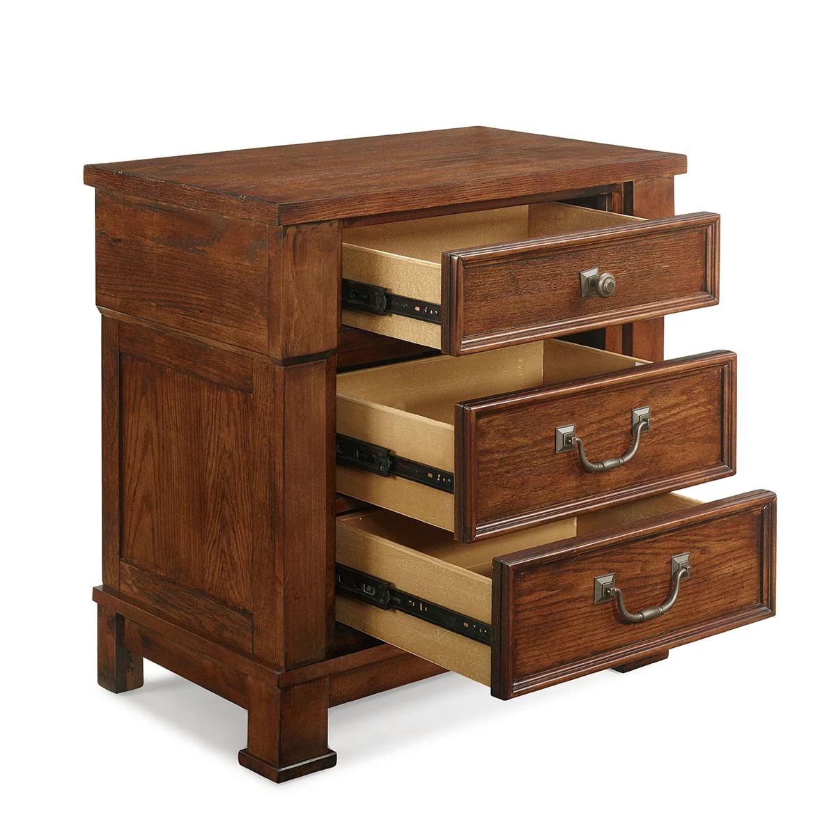 New Classic Furniture Providence 3 Drawer Nightstand in Dark Oak - Image 3