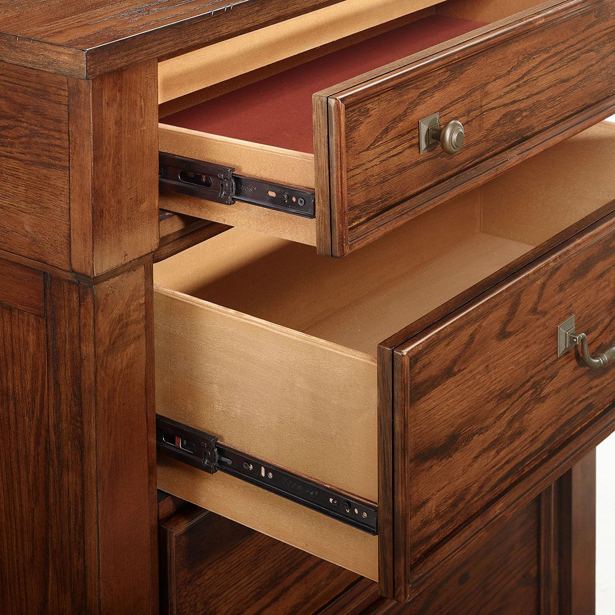 New Classic Furniture Providence 5 Drawer Lift Top Chest in Dark Oak - Image 5