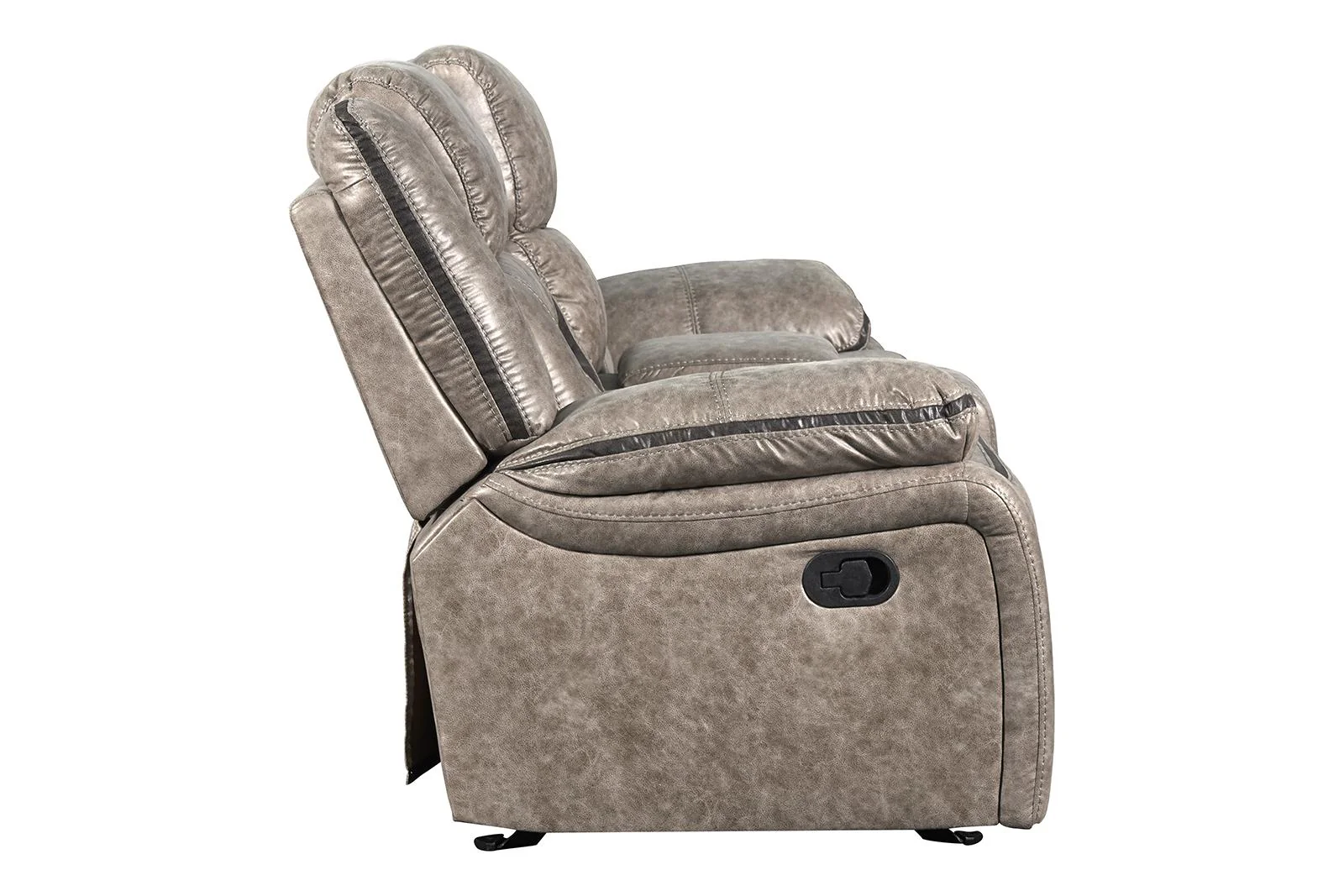 New Classic Furniture Roswell Dual Recliner Console Loveseat in Pewter - Image 5
