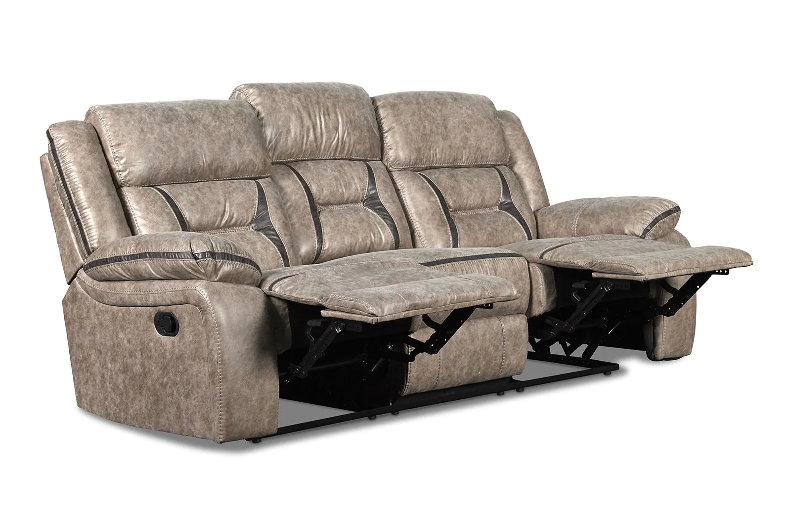 New Classic Furniture Roswell Dual Recliner Sofa in Pewter - Image 3