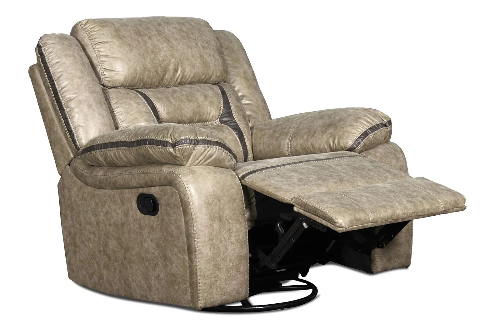 New Classic Furniture Roswell Swivel Glider Recliner in Pewter - Image 3