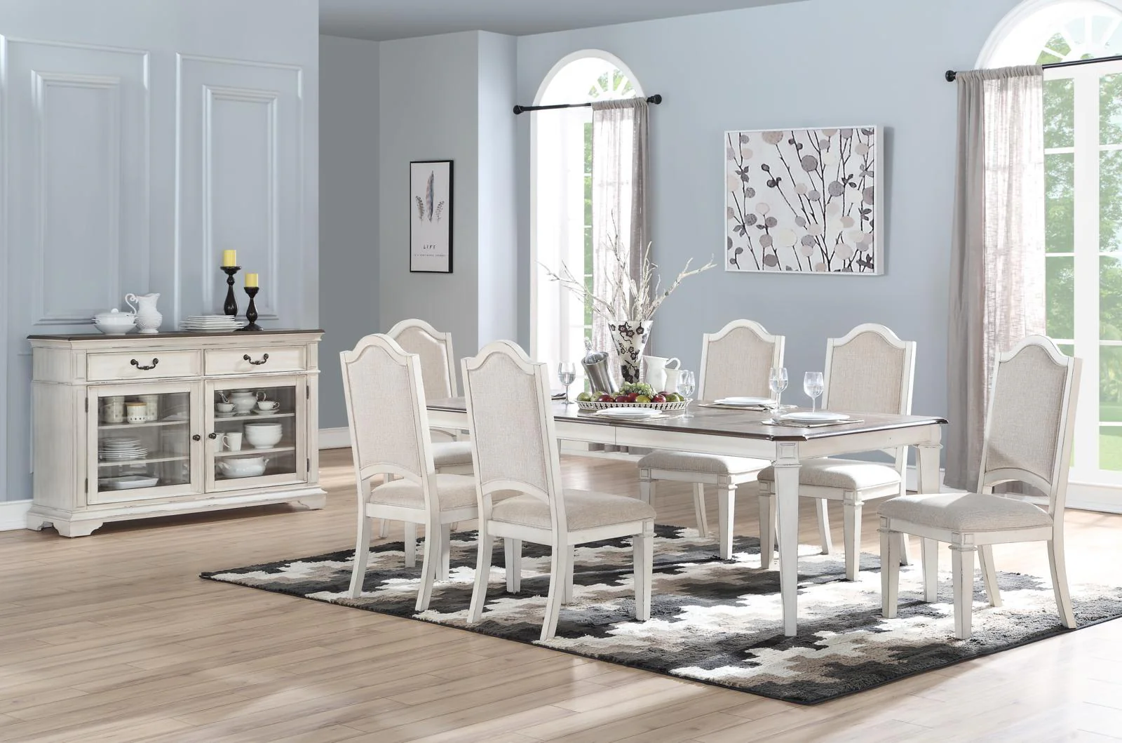 New Classic Furniture Anastasia Server in Antique Bisque - Image 4