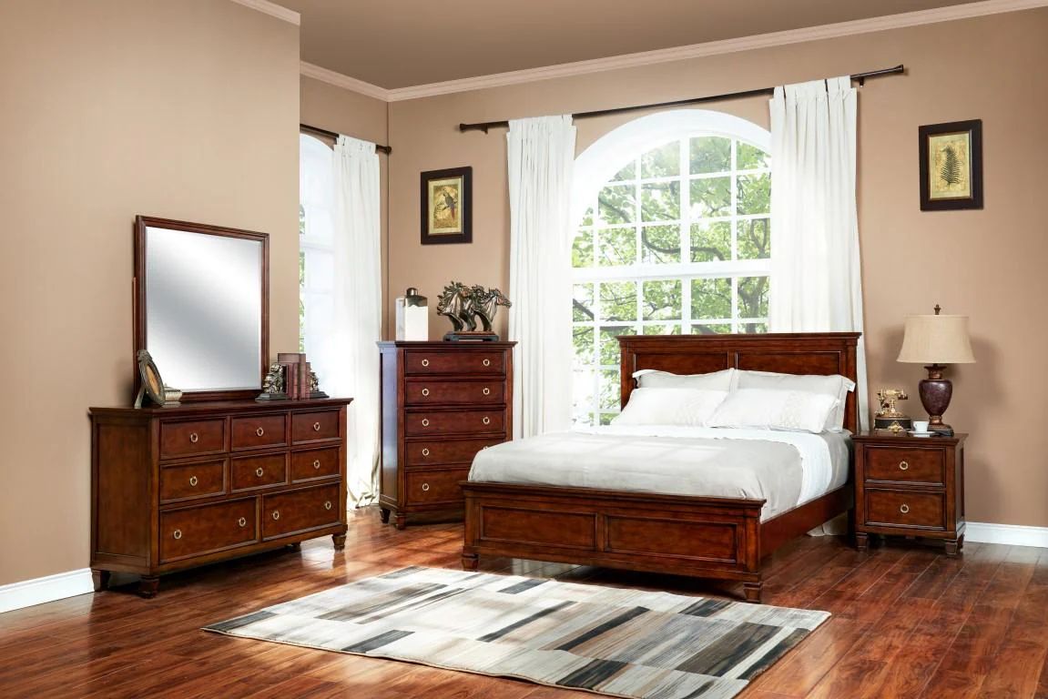 New Classic Furniture Tamarack King Bed in Brown Cherry - Image 2