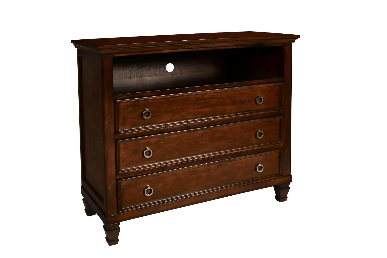 New Classic Furniture Tamarack Media Chest in Brown Cherry - Image 2