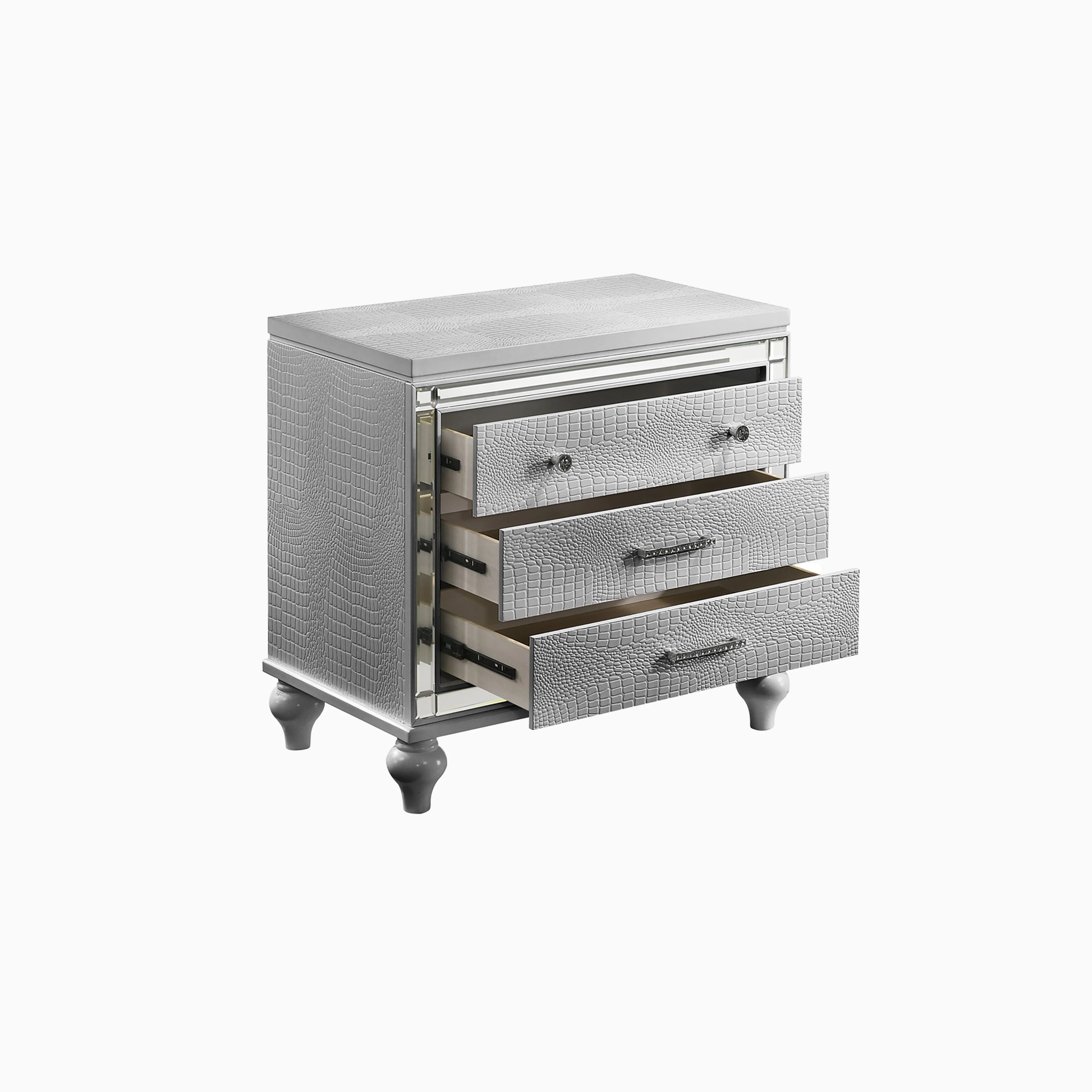 Valentino Nightstand-Silver - Image 3