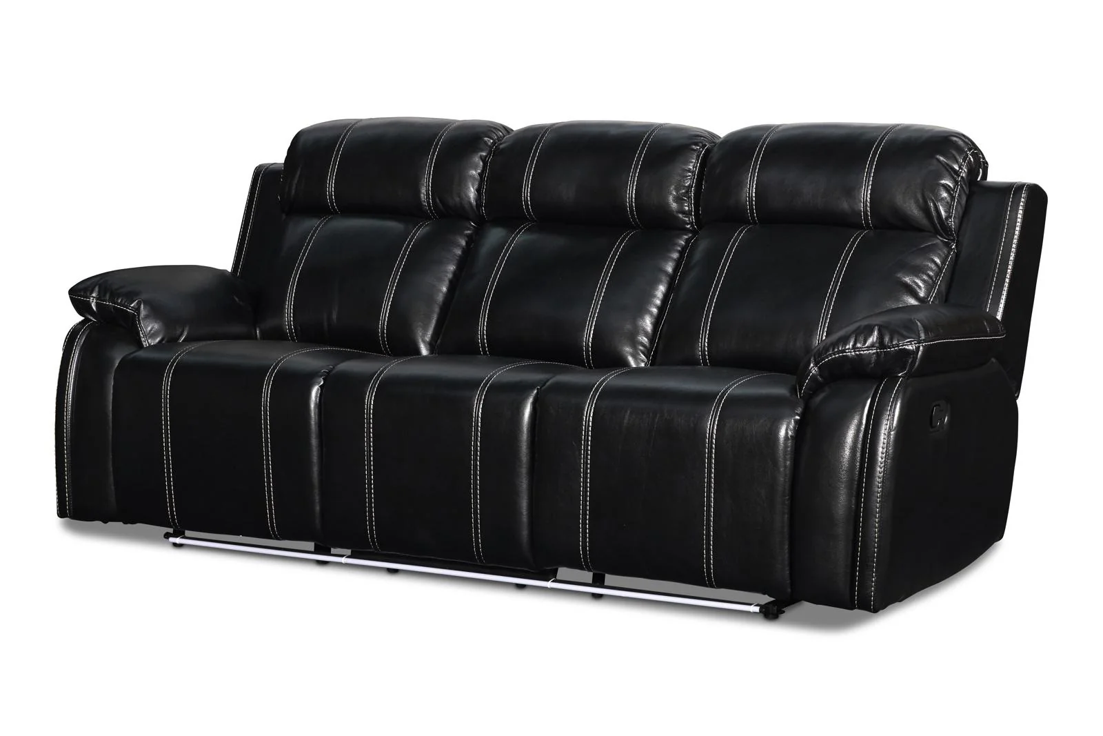 New Classic Fusion Dual Recliner Sofa in Black - Image 2