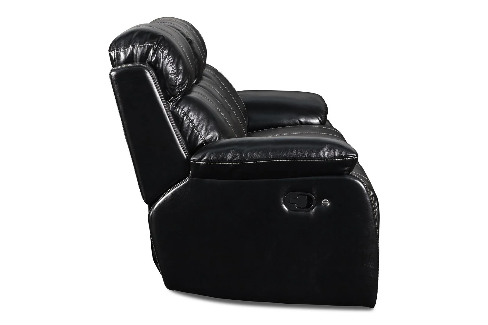 New Classic Fusion Dual Recliner Sofa with Power Foot Rest in Ebony - Image 5