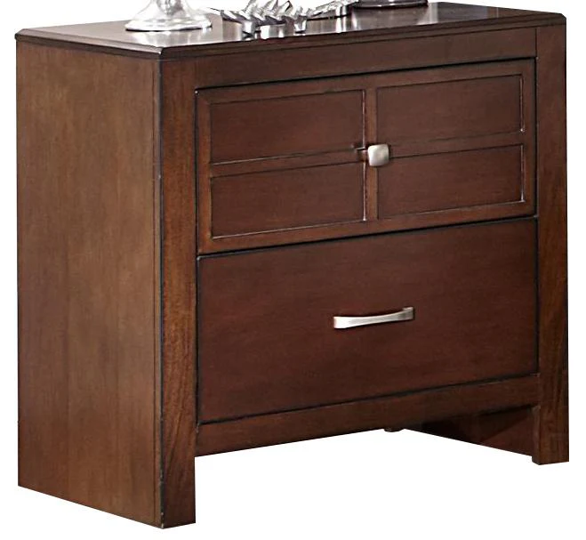 New Classic Kensington 2 Drawer Nightstand in Burnished Cherry - Image 3