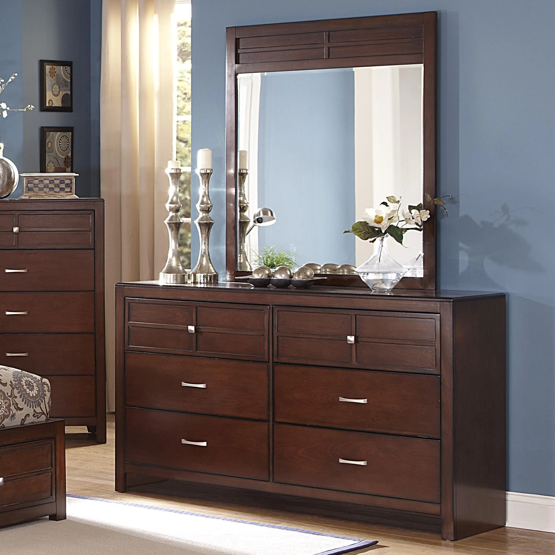 New Classic Kensington Mirror in Burnished Cherry - Image 2