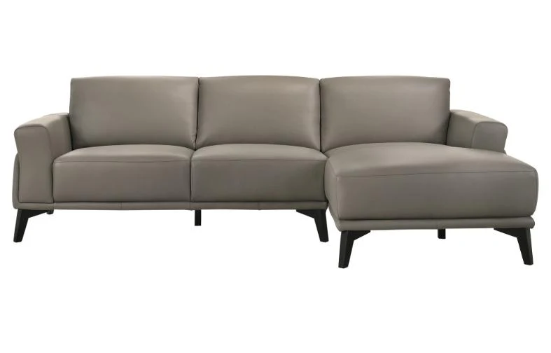 New Classic Lucca Sectional Sofa w/ LAF Loveseat in Slate Gray - Image 2