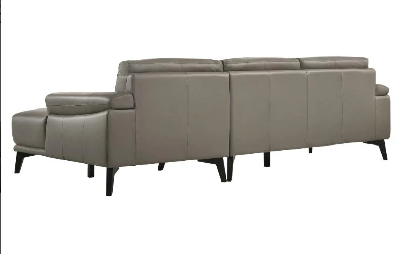 New Classic Lucca Sectional Sofa w/ LAF Loveseat in Slate Gray - Image 3