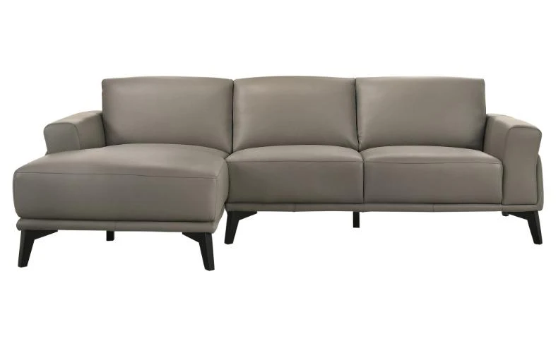 New Classic Lucca Sectional Sofa w/ RAF Loveseat in Slate Gray - Image 2
