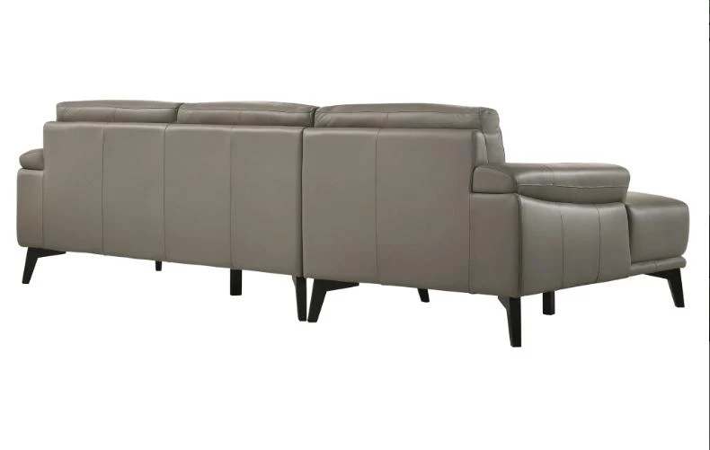 New Classic Lucca Sectional Sofa w/ RAF Loveseat in Slate Gray - Image 3