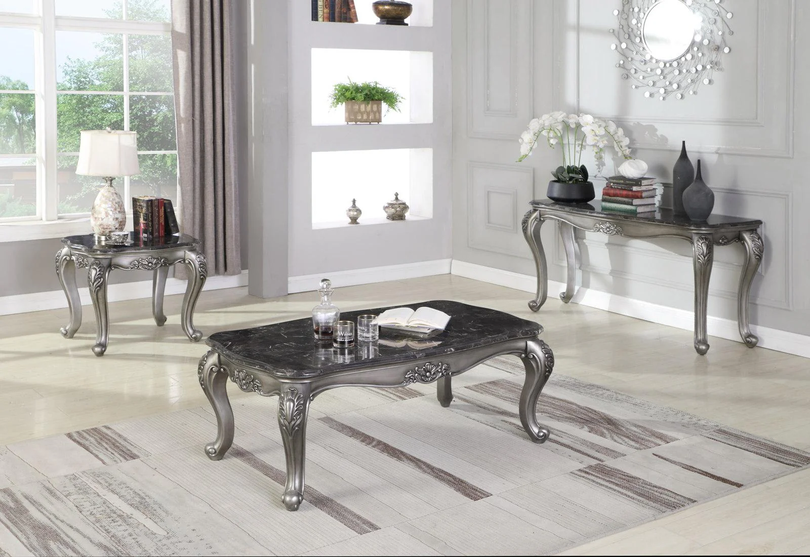 New Classic Marguerite Console Table in Cherry - Image 2