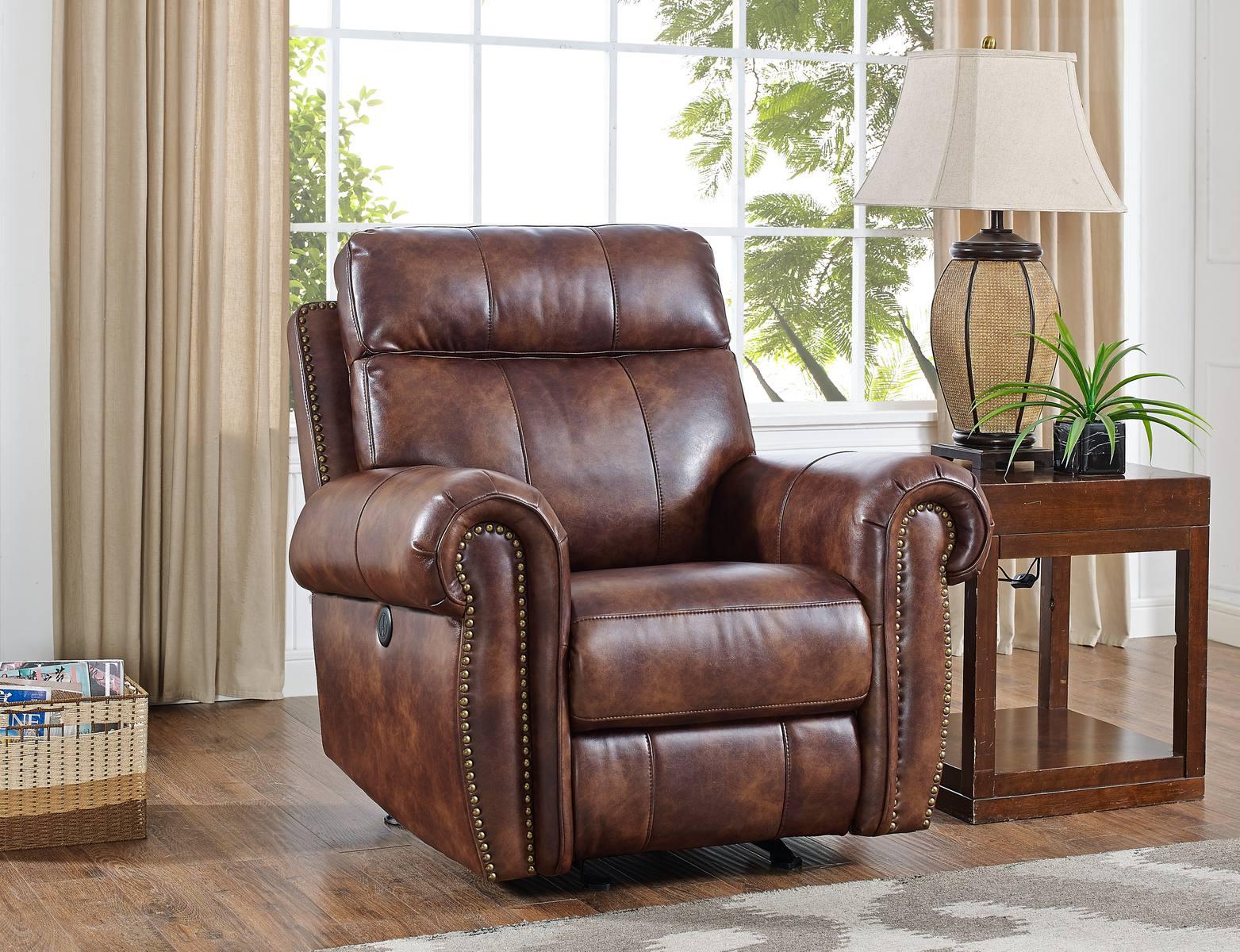New Classic Roycroft Power Glider Recliner in Pecan - Image 2